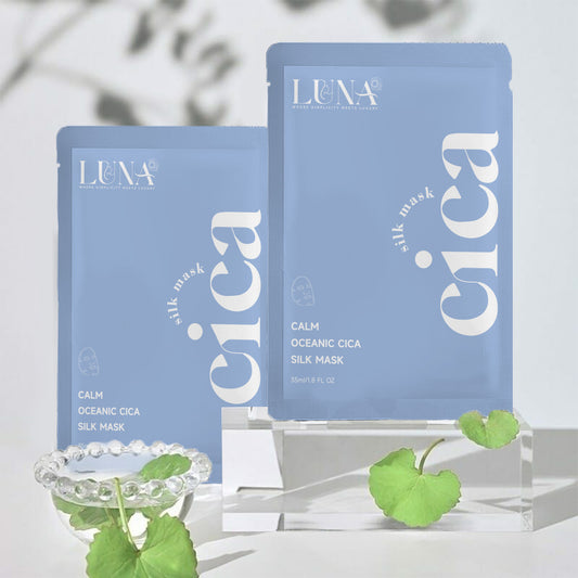 Calm Oceanic Cica Silk Mask (5 pieces)