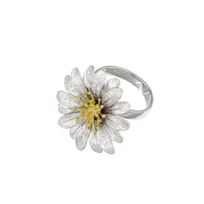Silver Daisy Ring (Made in Italy)
