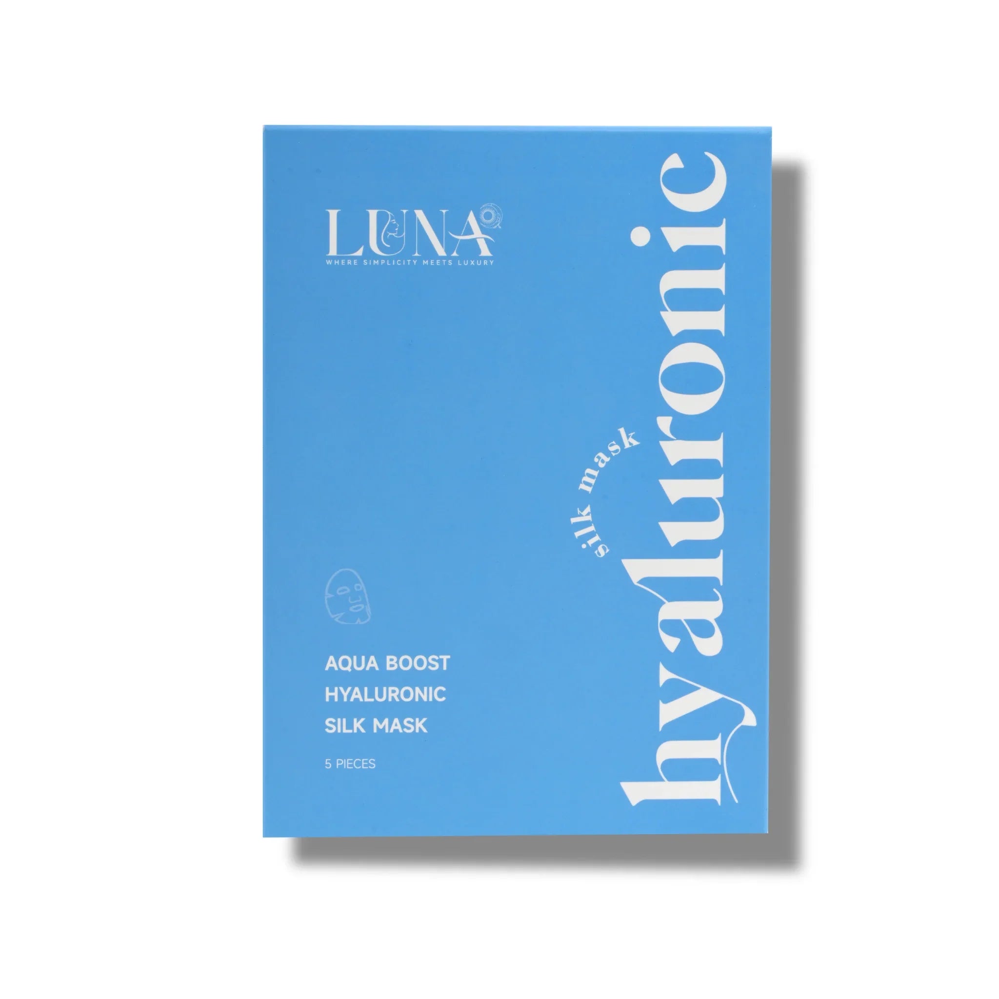 LUNA Aqua Boost Hyaluronic Silk Mask with triple HA for deep hydration