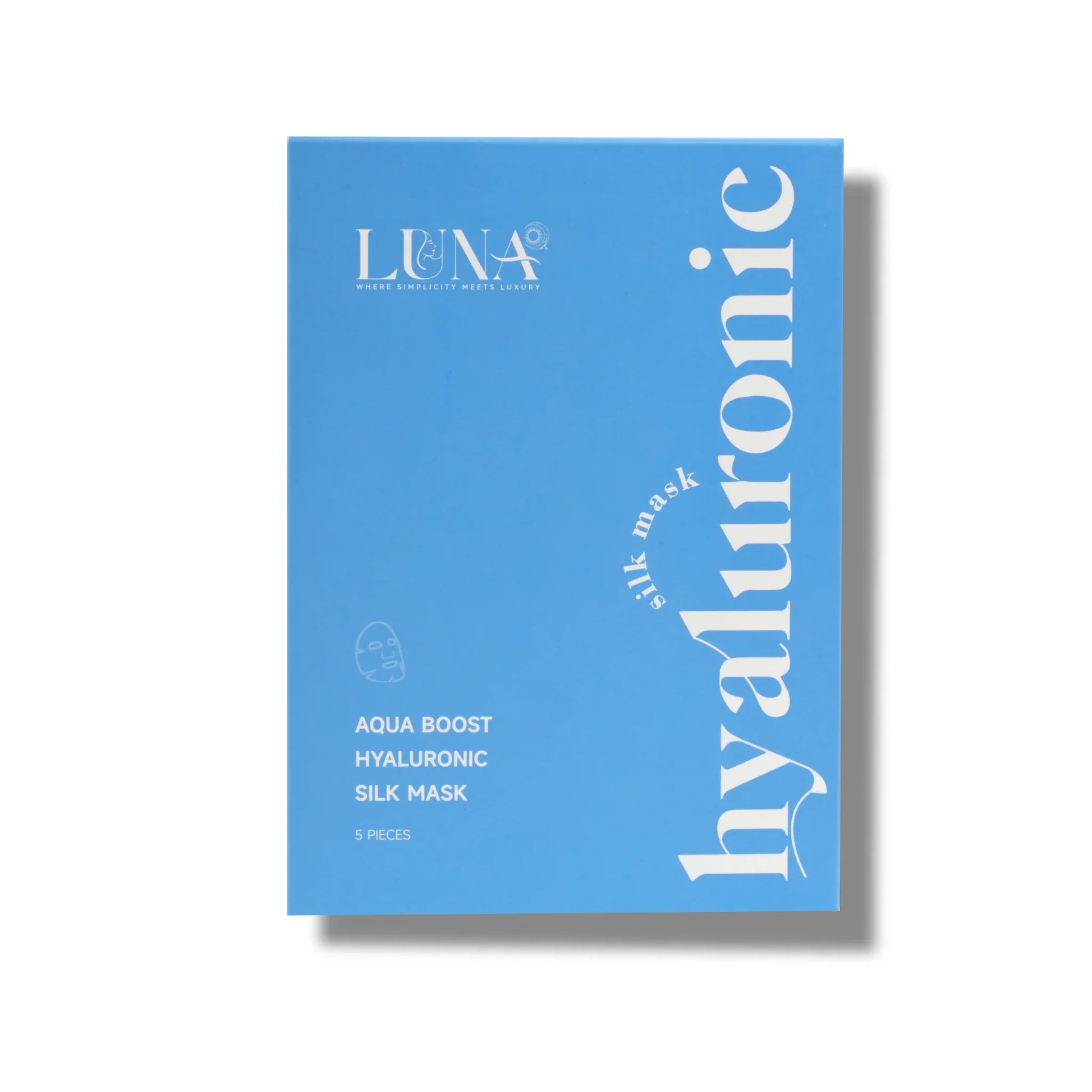 LUNA Aqua Boost Hyaluronic Silk Mask with triple HA for deep hydration