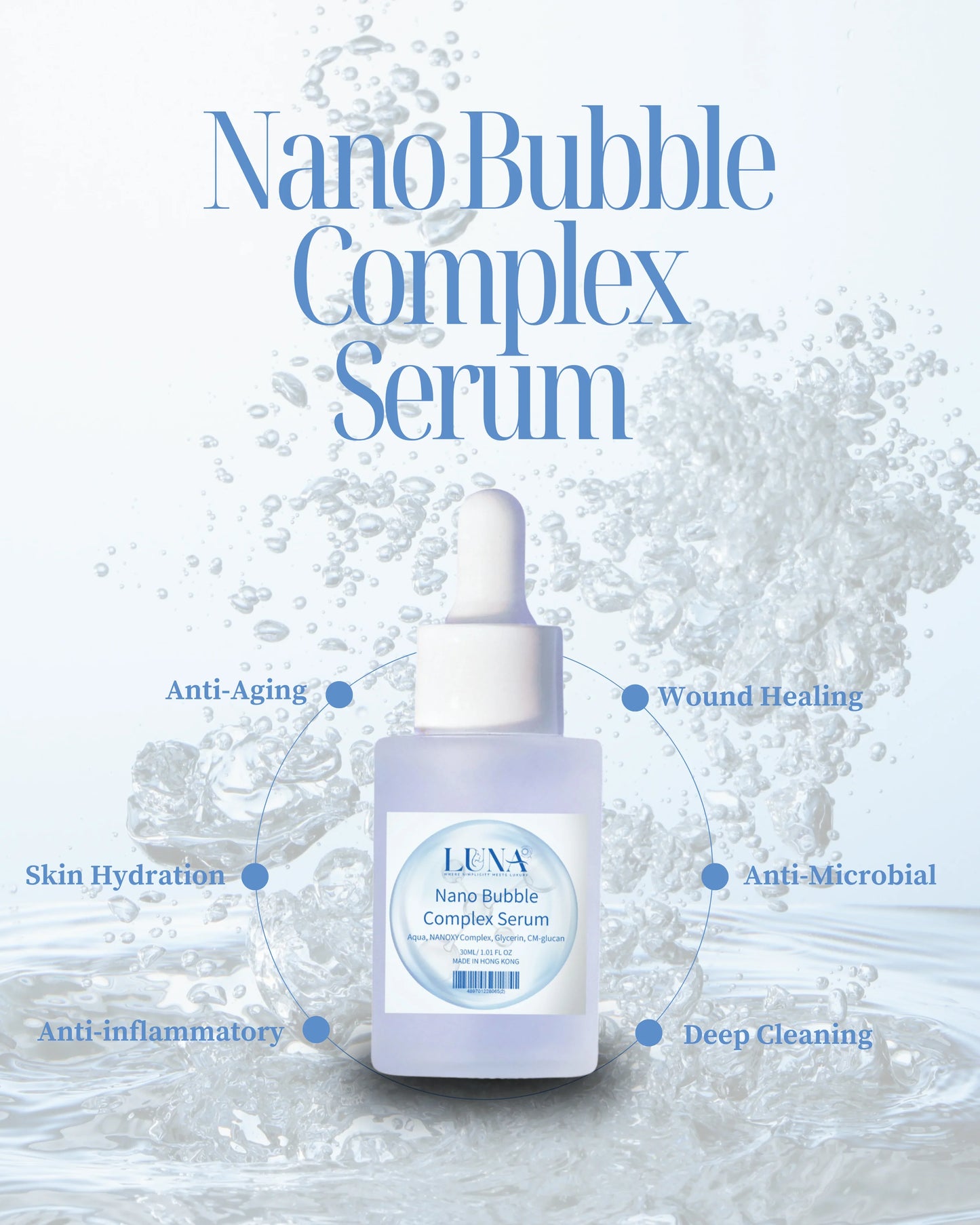 LUNA Nano Bubble Complex Serum 6 Benefits 