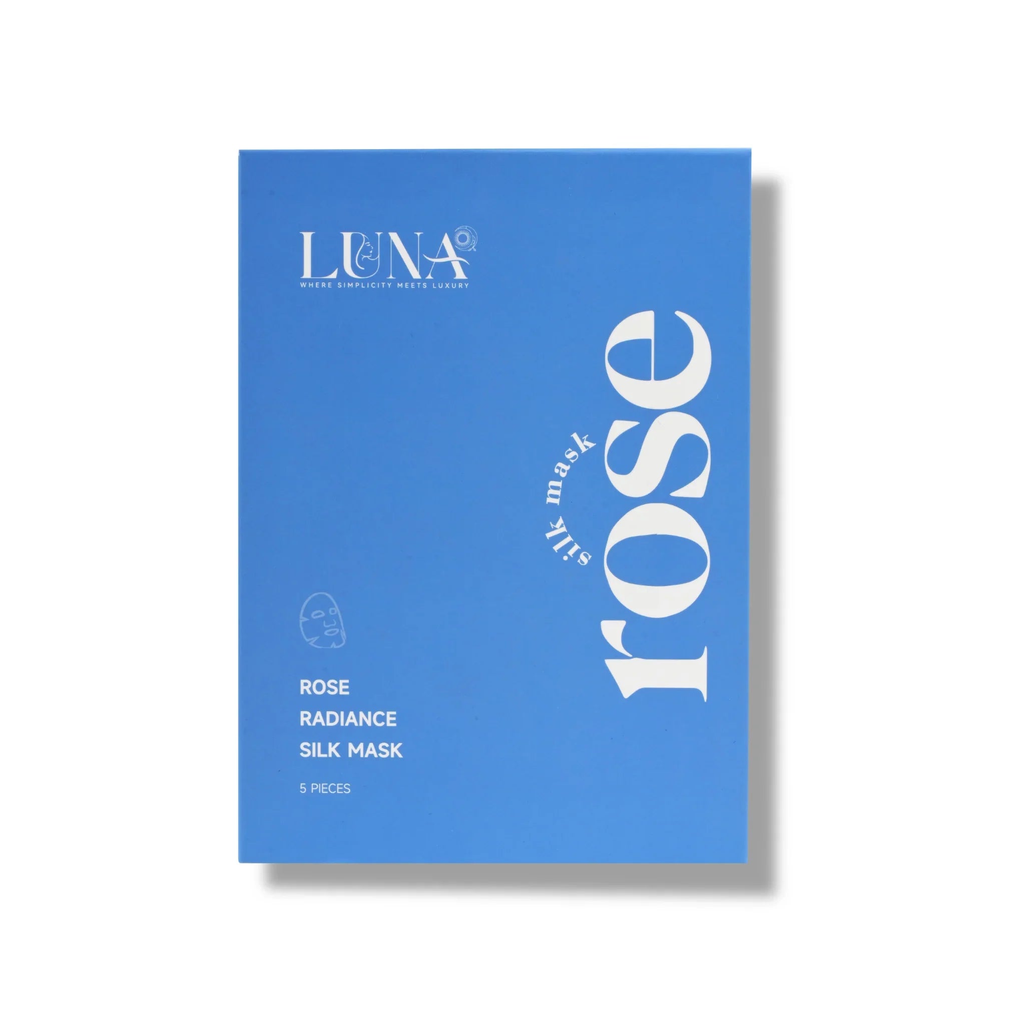 LUNA Rose Radiance Silk Mask with rose and bearberry extract for radiance glow 