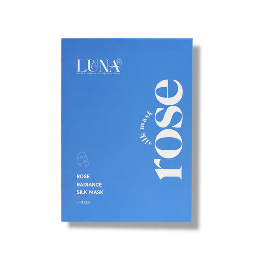 LUNA Rose Radiance Silk Mask with rose and bearberry extract for radiance glow 